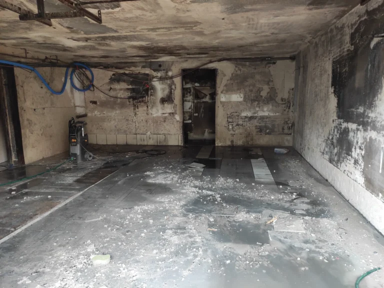 Porządkowanie garażu po pożarze - efekt końcowy