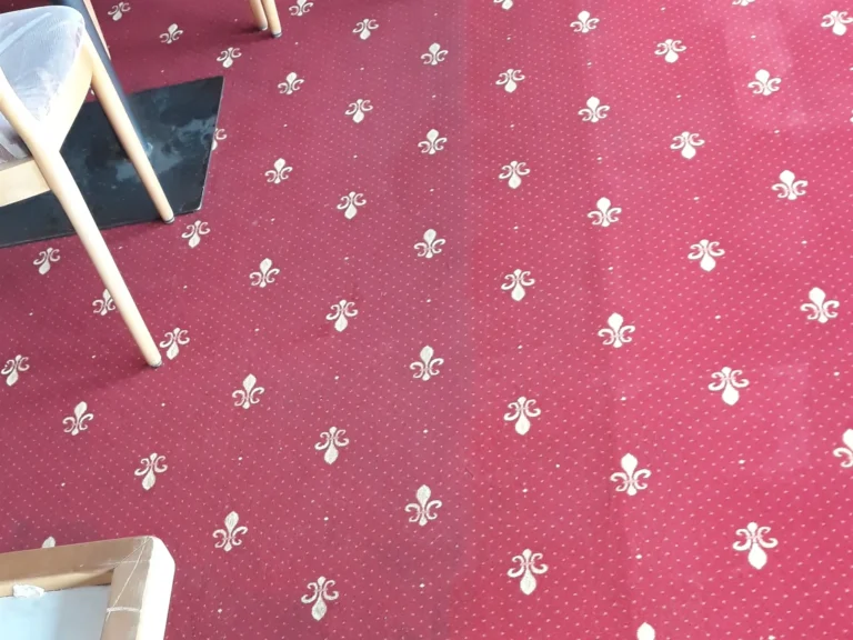 Pranie wykładziny na pokładzie barki restauracyjnej w Szczecinie.